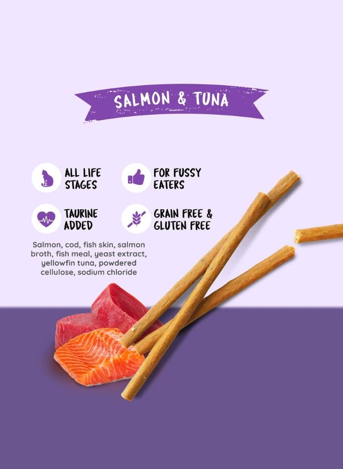 Kit Cat Grain Free Cat Stick Salmon & Tuna 3 x 15g - Image 2