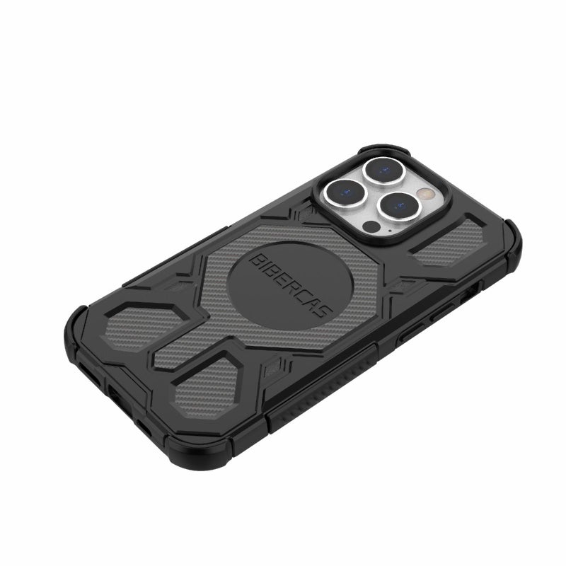 BIBERCAS For Iphone 14 Pro Real Color Series Magsafe Shockproof Phone Case(Black) - Image 3