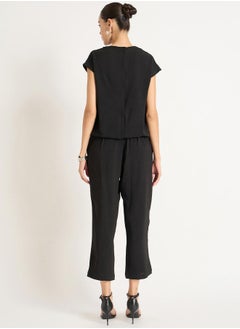 Femmella Solid Cowl Neck Top and Pants Co-Ords by Styli  - Image 2