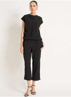Femmella Solid Cowl Neck Top and Pants Co-Ords by Styli  - Image 1