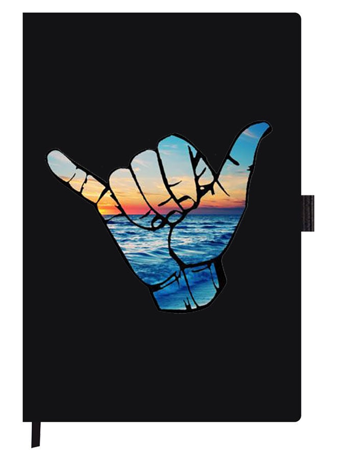 Theodor Designer A5 Thick Black Hardcover Notebook Hand - Image 1