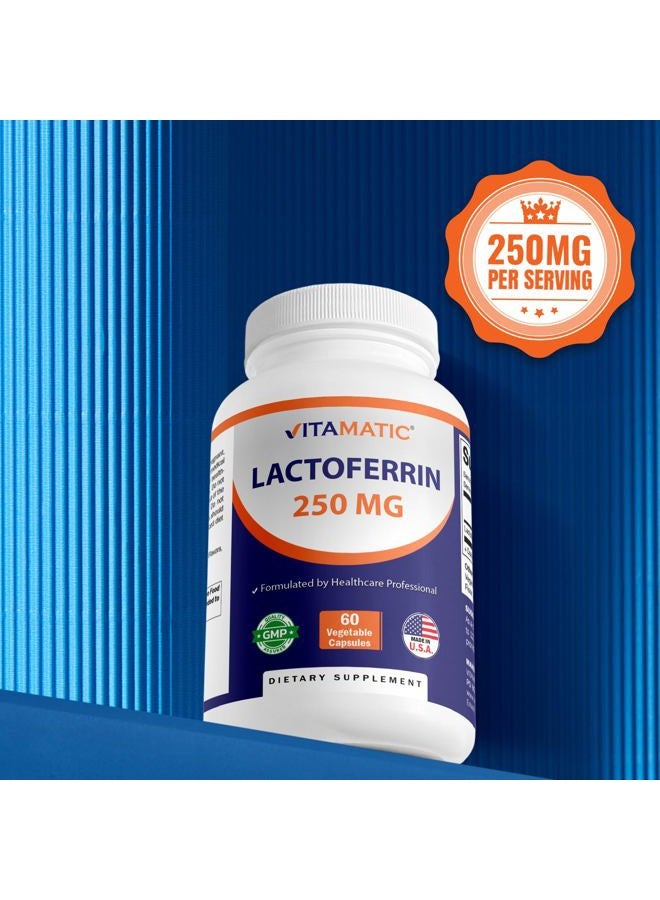 Vitamatic لاكتوفيرين 250 ملغ (أبولكتوفيرين)، 60 كبسولة نباتية - يعزز وظيفة المناعة الصحية* - Image 5