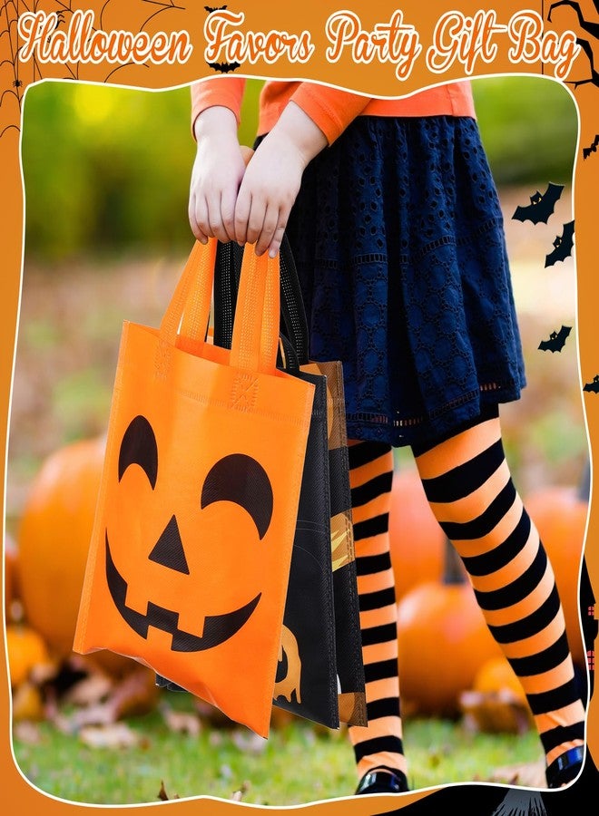 Ribbonlic 48 Pcs Halloween Treats Bags Tote Gift Reusable Candy Goodie Bags for Halloween Party Favors(Classic Style) - Image 2