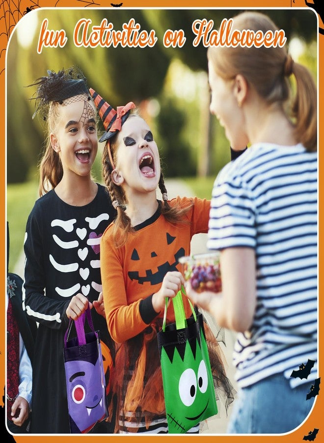 Ribbonlic 48 Pcs Halloween Treats Bags Tote Gift Reusable Candy Goodie Bags for Halloween Party Favors(Classic Style) - Image 5