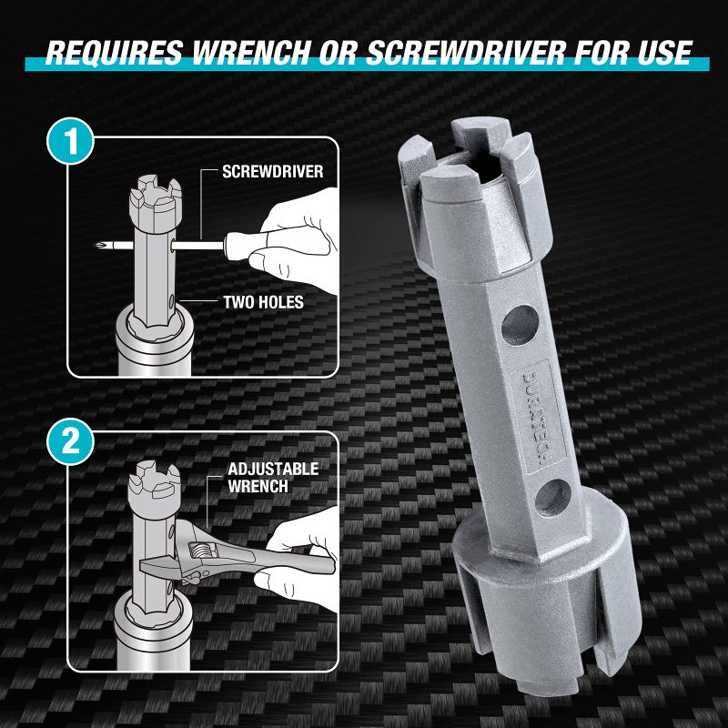 DURATECH Tub Drain Remover Wrench, Dual Ended Aluminum Alloy Wrench for Bath and Shower Drains - Image 4