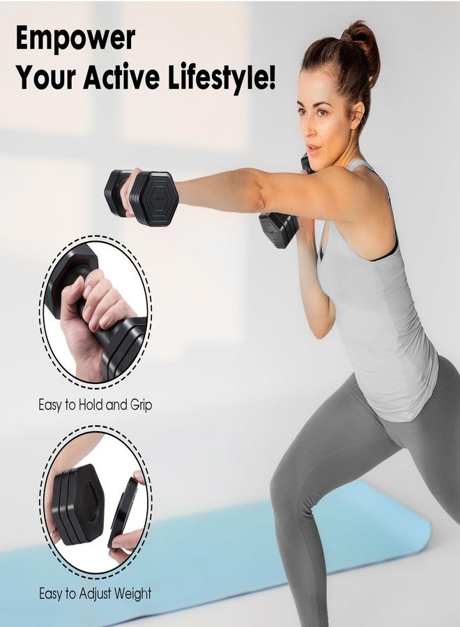 EQUIPRO Adjustable Dumbbell Set, 4 in 1 Weights for Women at Home, Hand Weights Dumbbells for Women, Each 2lb 3lb 4lb 5lb Fast Adjust Weight with Soft TPU Handle for Home Gym Exercise Training - Image 3