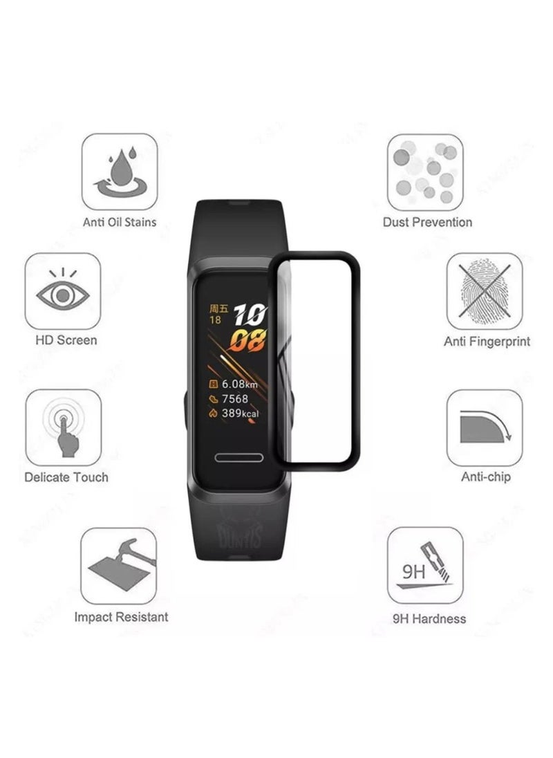 Generic Screen Protector for Honor Band 4/Huawei Band 4 Scratch Resistant 3D Total Coverage Bubble Free Pet HD Flexible Transparent Screen Protector Film  - Image 2