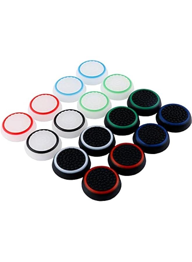 16 Pieces Silicone Noctilucent Thumb Grip Caps Controller Joystick Cap Covers for PS-Series, Xbox-Series Analog Stick Caps Replacement - Image 1