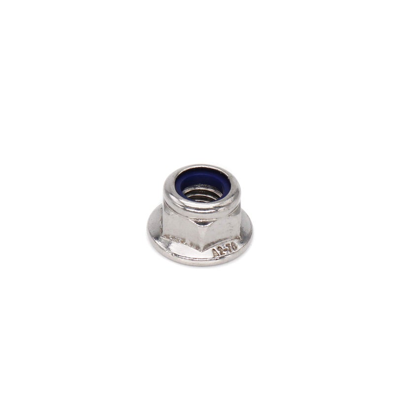 cSeao 20pcs M8 x 1.25mm Flanged Nylon Inserted Lock Nuts 304 Stainless Steel A2-70/18-8, DIN6926 - Image 5