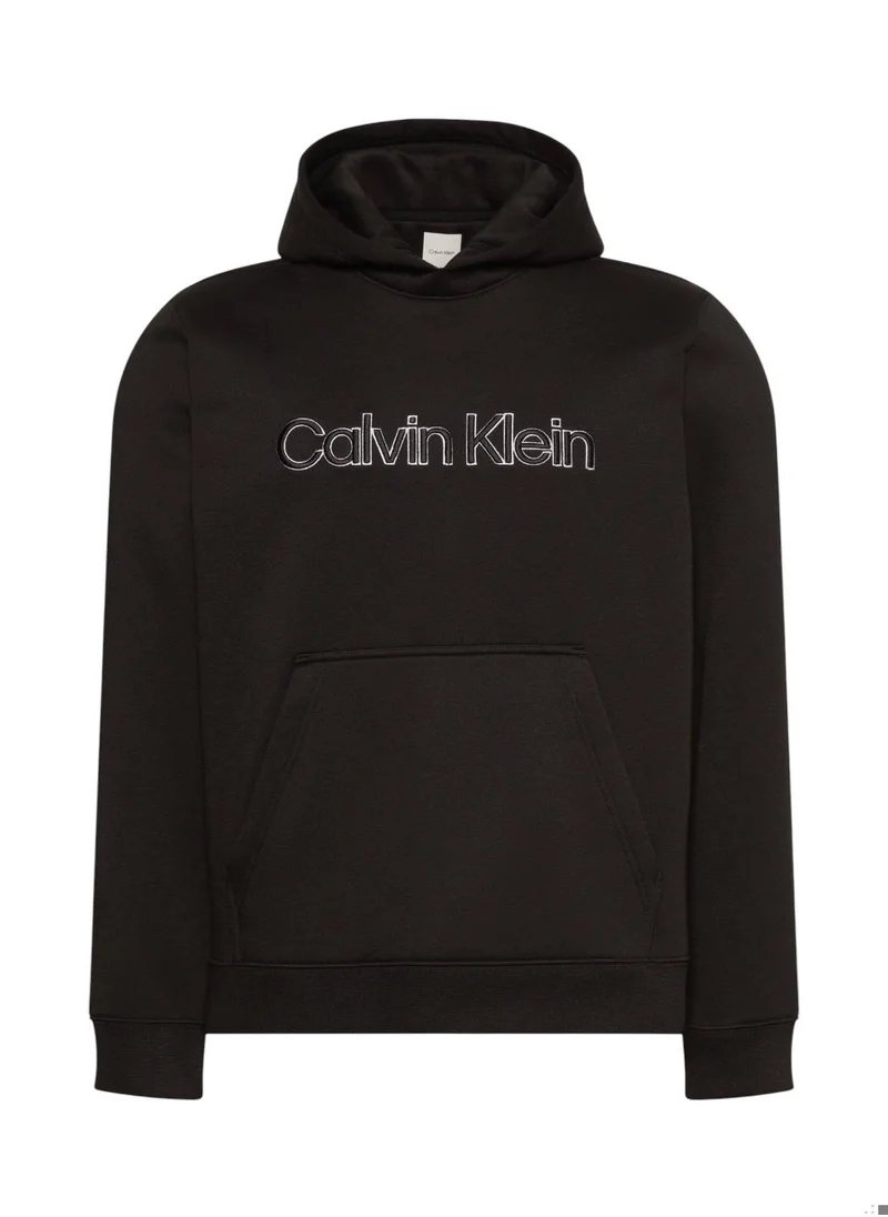 CALVIN KLEIN Men's Fleece Hoodie - Cotton, Black