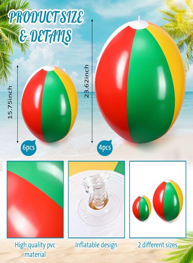 Lunmon 21 Pcs Summer Beach Party Arch Kit Include 4 Large 24 Inch Inflatable Beach Ball, 6 Rainbow 16 Inch Pool Ball and 11 Inflatable Pool Swim Ring for Summer Party Decoration(Fresh, Multicolor) - Image 2