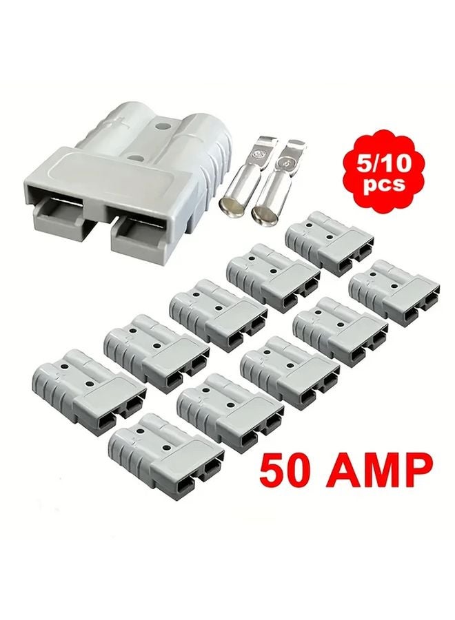 Anderson Style 50A Plug Connector Kit 10pcs 12 24V DC Quick Connect Disconnect for RV Solar - Image 2