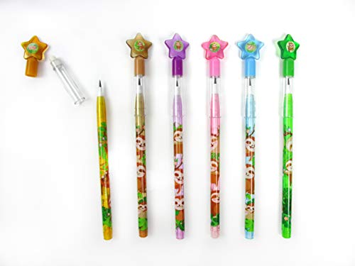 TINYMILLS 24 Pcs Sloth Multi Point Stackable Push Pencil Assortment with Eraser for Sloth Birthday Party Favor Prize Carnival Goodie Bag Stuffers Classroom Rewards - Image 3