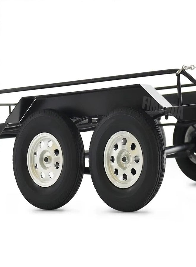 VNUHV Metal Dual Axle Scale Trailer Kit for 1/10 RC Crawler Truck Axial SCX10 TRX4 TRX6 Redcat GEN8 RGT 86100 SMT Tamiya CC01 - Image 4
