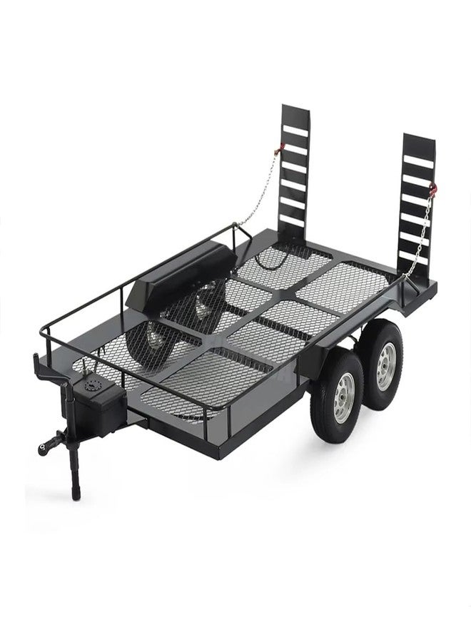VNUHV Metal Dual Axle Scale Trailer Kit for 1/10 RC Crawler Truck Axial SCX10 TRX4 TRX6 Redcat GEN8 RGT 86100 SMT Tamiya CC01 - Image 3