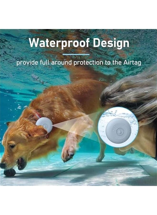 Generic Airtag Holder for Dog Collar, Silicone Air Tag Case Cover Compatible with Apple Airtags Cat Pet Collar Harness Loop, 0.8-1.2inch (Light Blue)  - Image 3