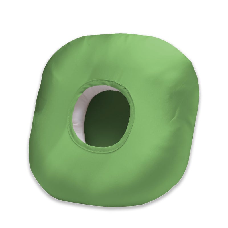 Wuronsa Ear Piercing Pillow for Side Sleepers with Ear Hole, Donut Pillow for Ear with Silky Pillowcase for CNH and Ear Pain Inflammation Pressure Sores Piercing, Ear Guard Pillow (Light Green) - Image 1