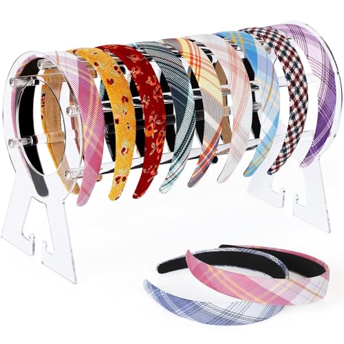 Suneerplay Headband Holder Clear Acrylic Headband Organizer Head band Holder Organizer Head band Display Stand Headband Storage Stand Hairband Stand for Women and Girls