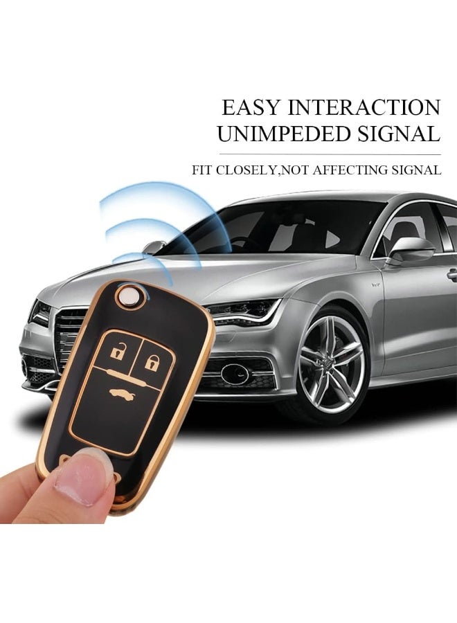 Rubik غطاء حماية من مادة TPU الناعمة بثلاثة أزرار من Rubik لسيارات Chevrolet Camaro Cruze Chevy Equinox Sonic Terrain، جراب حماية ممتاز للتحكم عن بعد - Image 4