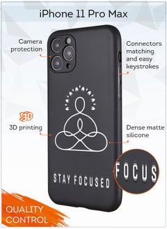 MOBILIUS for iPhone 11 Pro Max Case, Shockproof Protective Phone Case Cover for iPhone 11 Pro Max, with Stay focused Pattern  - Image 2