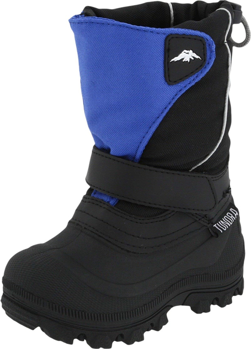 Tundra Girls Quebec Child Winter Boots, Black/Royal, 5 Little Kid - Image 3