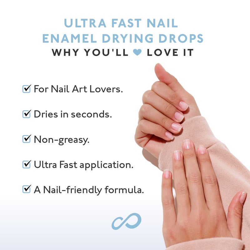 Eternal Nail Polish Drying Drops - 13.5mL Nails Enamel Dry Drop Treatment with Clear and Ultra-Fast Drying Formula - Manicure and Pedicure Nail Polish Quick Dryer Drops for All Nail Types - 1 Unit - Image 3