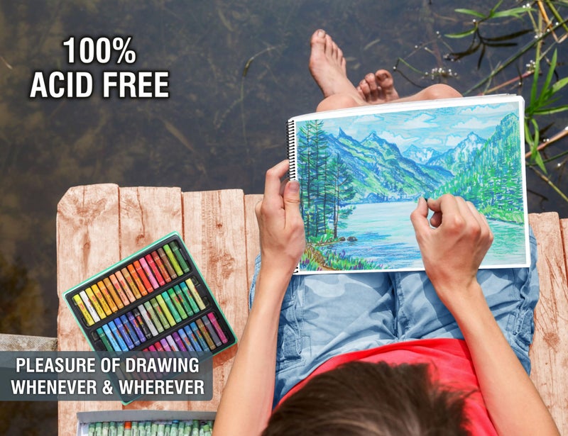 PLG EXPORTS (Set of 2) A3 Sketch Pad Spiral Bound 30 Sheets Sketch book 130 GSM White Cartridge Paper Drawing Book for Drawing Sketching Painting Acid-Free Art Paper for Kids Adults Artists Students & Professionals - Image 5