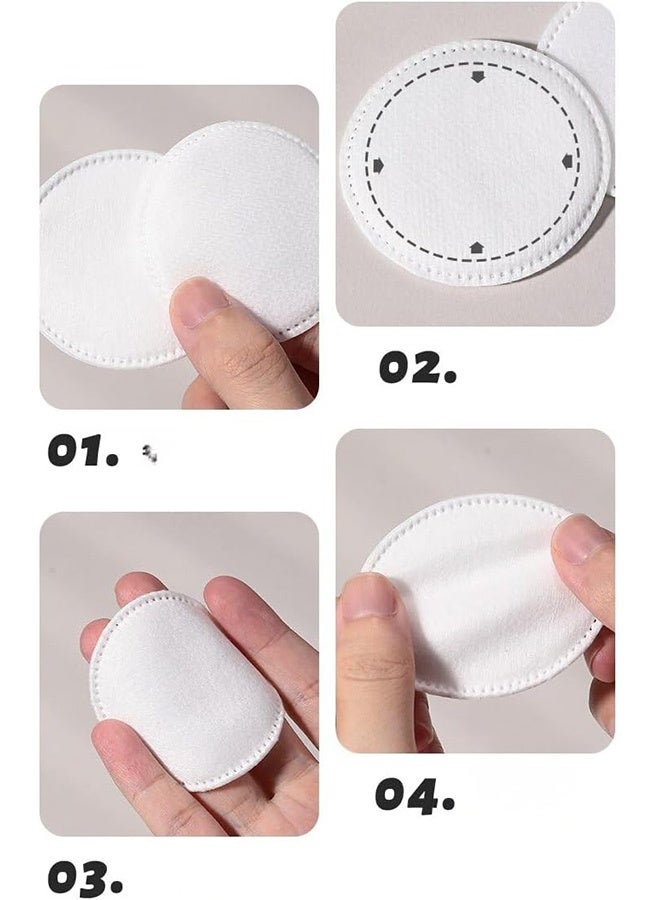 3 Packs of 100% Cotton Makeup Remover Cotton Pads, 3 * 150 Soft Round Cotton Pads, Suitable for Sensitive Skin, Gentle Makeup Removal, Pure Cotton Round Makeup Remover, 5.5 * 5.5 cm - Image 4