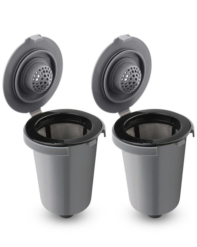 REUSABLE FILTER CUP FOR CUISINART COMPATIBLE WITH CUISINART SSRFC HOMEBARISTA REUSABLE FILTER CUP DARK GRAY 2 PACK