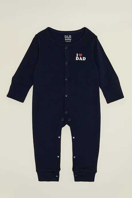 R&B 2 Pack Print Detail Sleepsuits