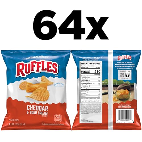 Ruffles Cheddar  Sour Cream Flavored Potato Chips 15 Ounce Pack of 64 - Image 5