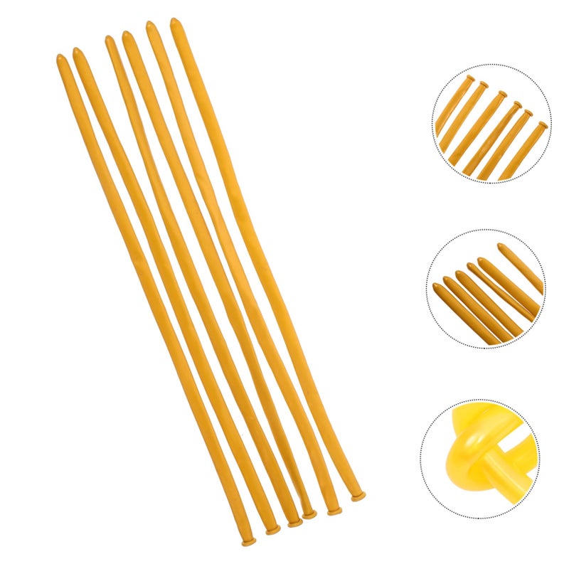 Golden Long Strip Modelling Balloons 100pcs for Wedding Birthday Decorations - Image 4