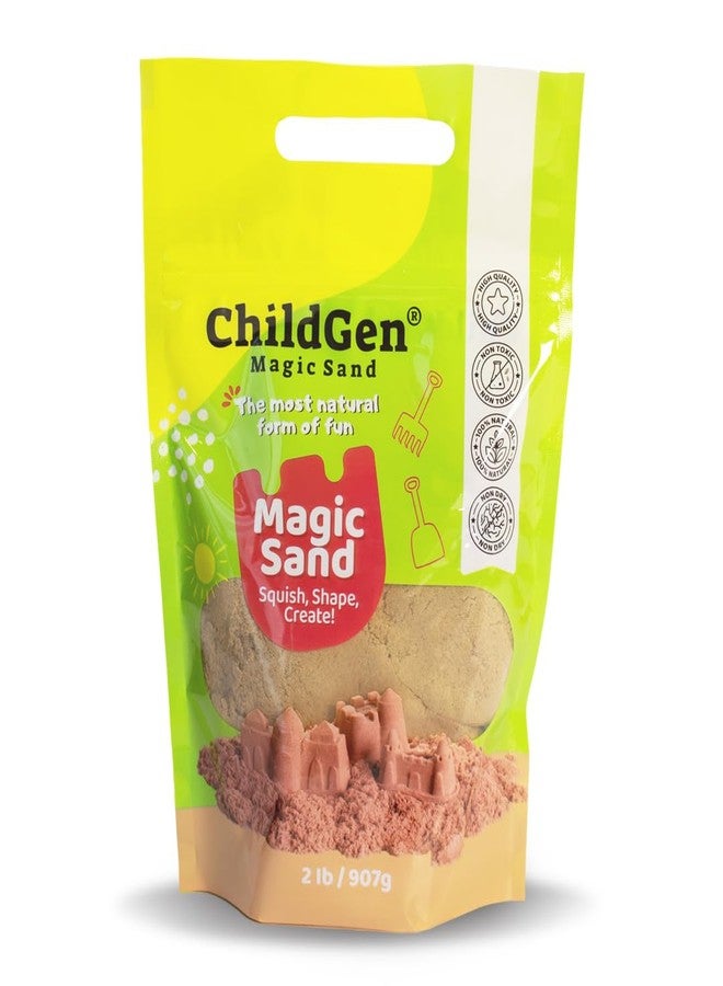 ChildGen Magic Sand, 2lbs Natural Sea Sand in Resealable Bag, Non-Toxic Play Sand for Kids, Soft, Moldable, Mess-Free Sensory Play - Image 2