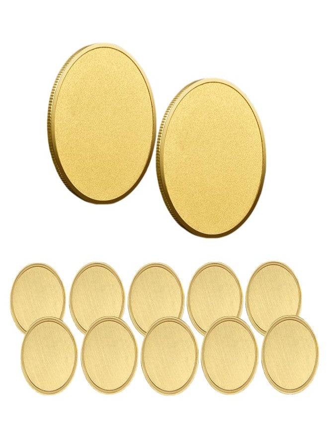 Xdkyzrs 10PCS Blank Brass Coins for Laser Engraving - 40mm Unfinished Challenge Coin Blanks, Engravable Metal Coins for DIY, Customization, Memorial, Gift - Image 1