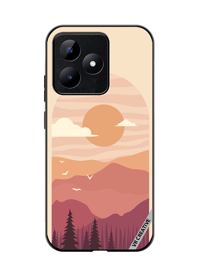 VR CREATIVE Protective Case Cover For Realme C53 Abstract Landscape Design Multicolour - Image 1