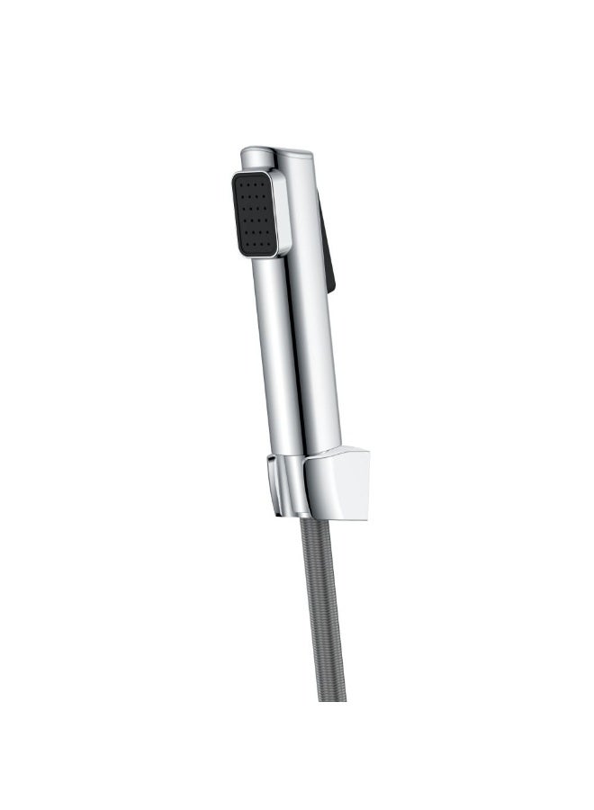 DANUBE HOME Milano Luxe Shattaf Chrome Hand Bidet Spray Bathroom Toilet Set - Image 1
