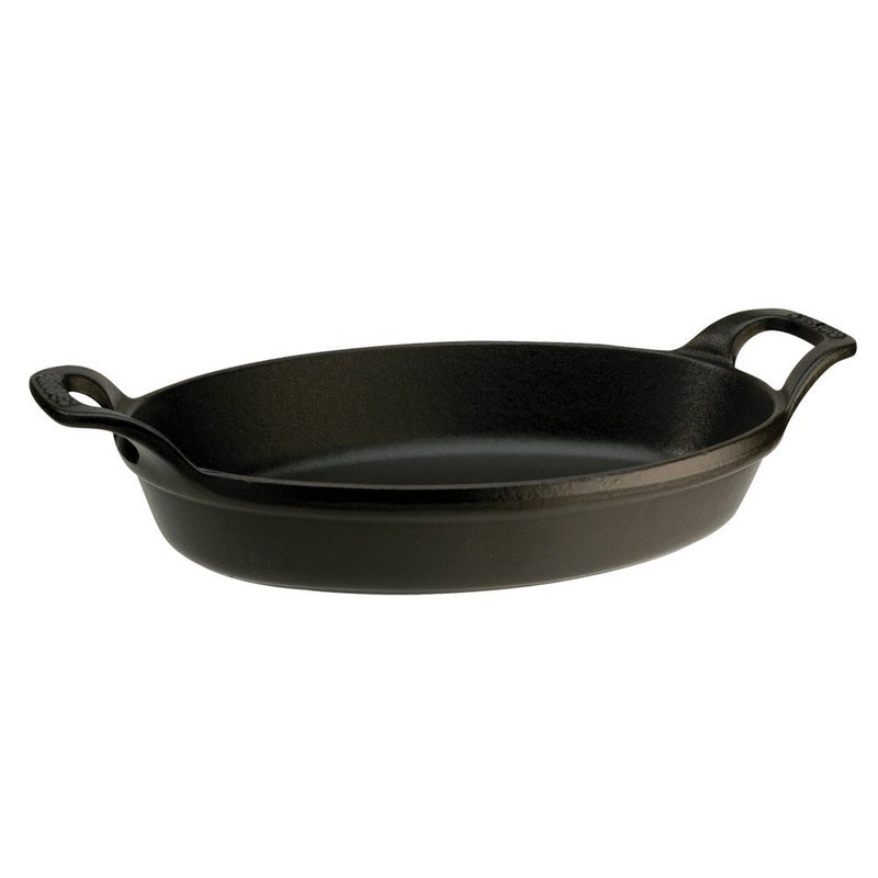 Staub 8 14Inch Oval Roasting Dish Black Matte