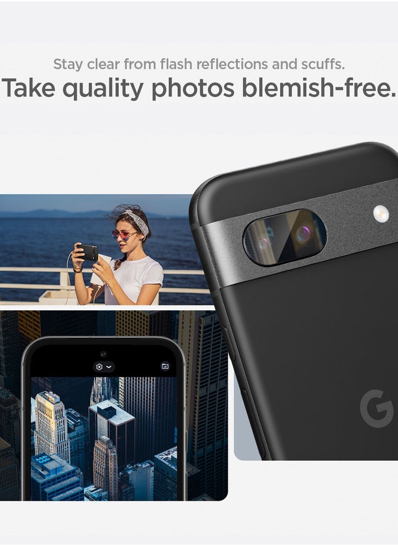 GLAStR EZ Fit Optik Google Pixel 8a Camera Lens Protector Case Friendly [2 PACK] - Crystal Clear