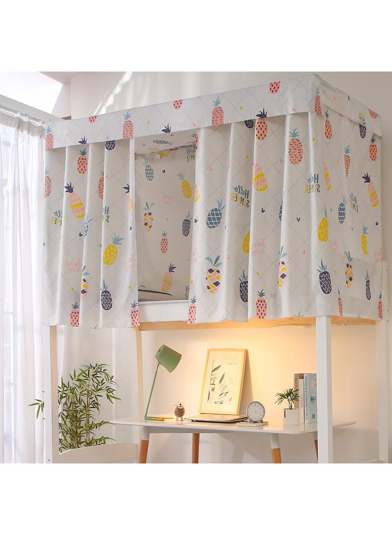 Dormitory bed curtains, student dormitories with physical shading bed curtains 1.35 * 2m 2pcs, with dust-proof top cloth - Image 1