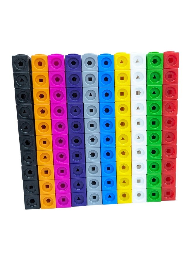 StepsToDo Pack 100 Maths Cubes in 5 Colours. Math Teaching Aid. 2CM Size. Interlocking Counting Cubes. Linking Cubes. Snap Cubes. with Activity Booklet - Image 2