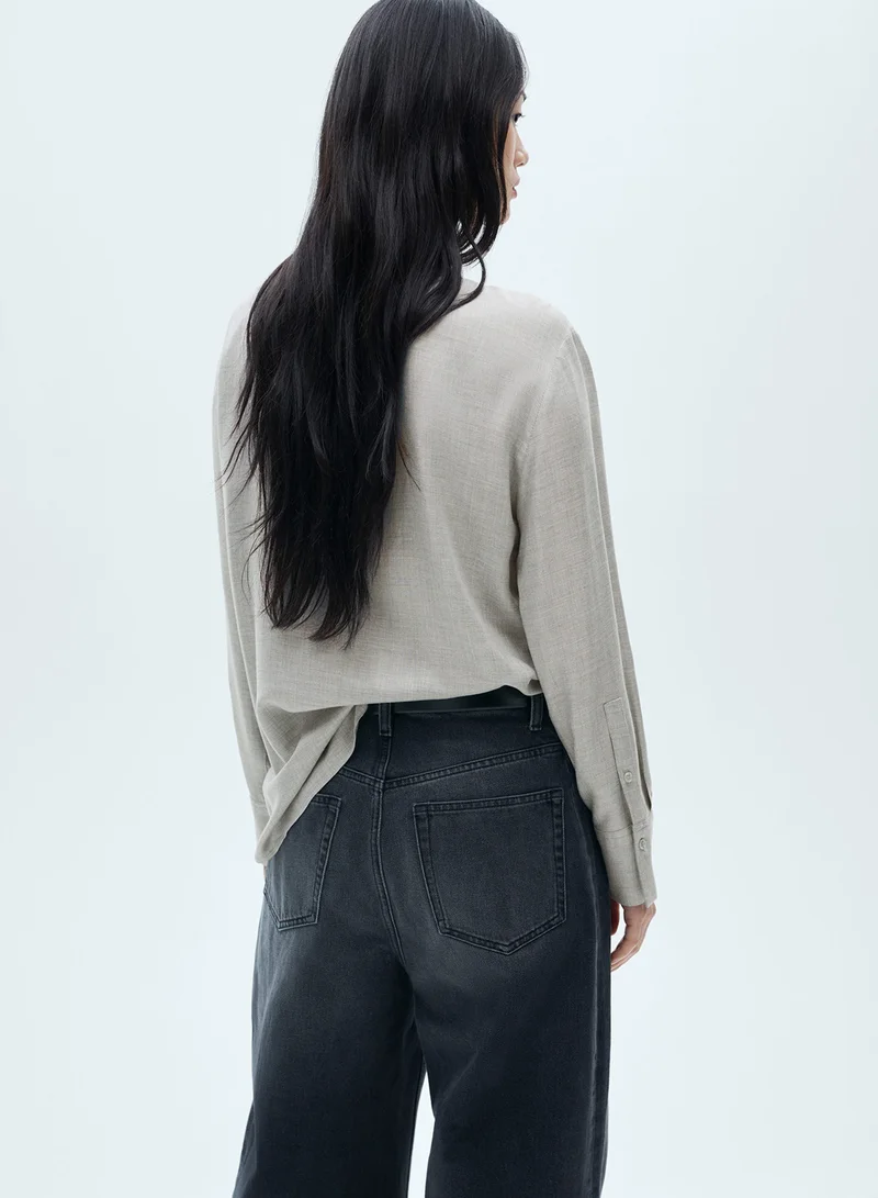 MANGO Patch Pocketed Shirt