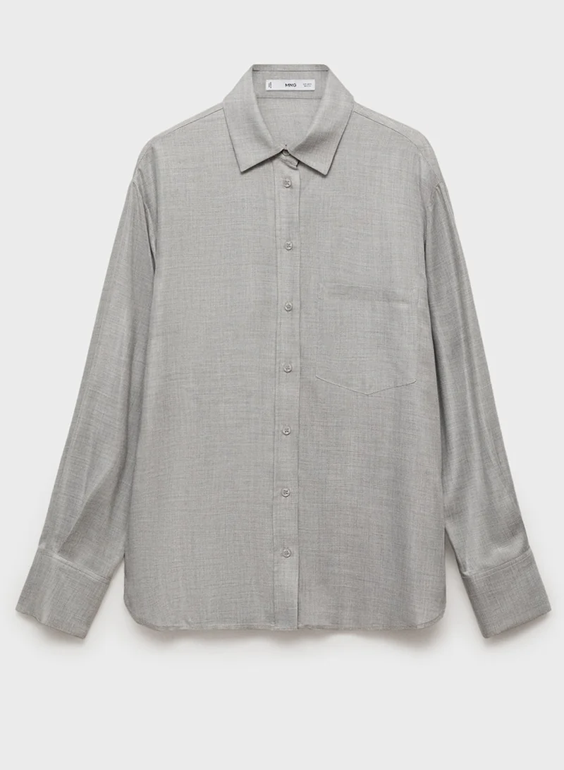 MANGO Patch Pocketed Shirt
