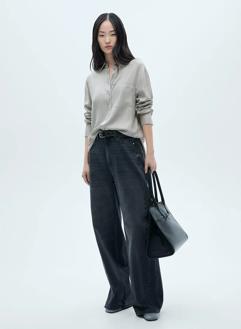 MANGO Patch Pocketed Shirt