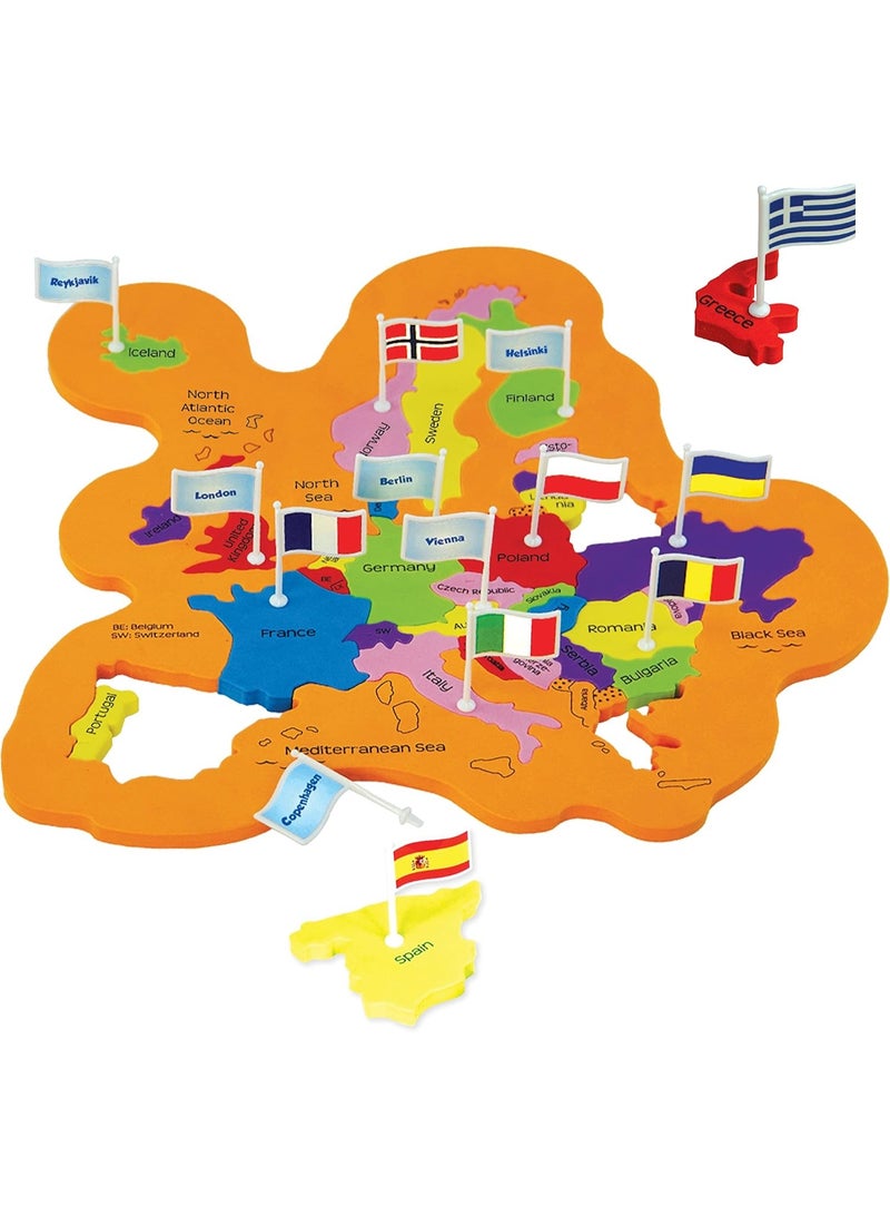 Imagimake Mapology World Map Puzzle with Country Flags & Capitals for Kids 5+ Years | Country Shaped Jigsaw Puzzles | Geography Learning & Educaitonal Toys for Boys & Girls | Christmas Gift for 5-12 - Image 3