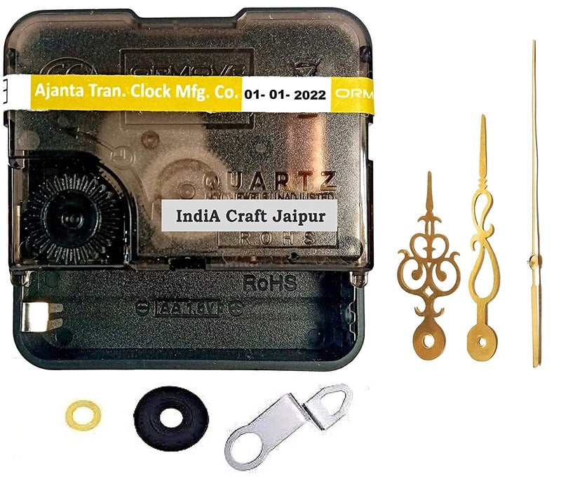 IndiA Craft Jaipur Superhero Quartz Ticking Movement Plastic Machine for Wall Clock (Gold4) - Image 1
