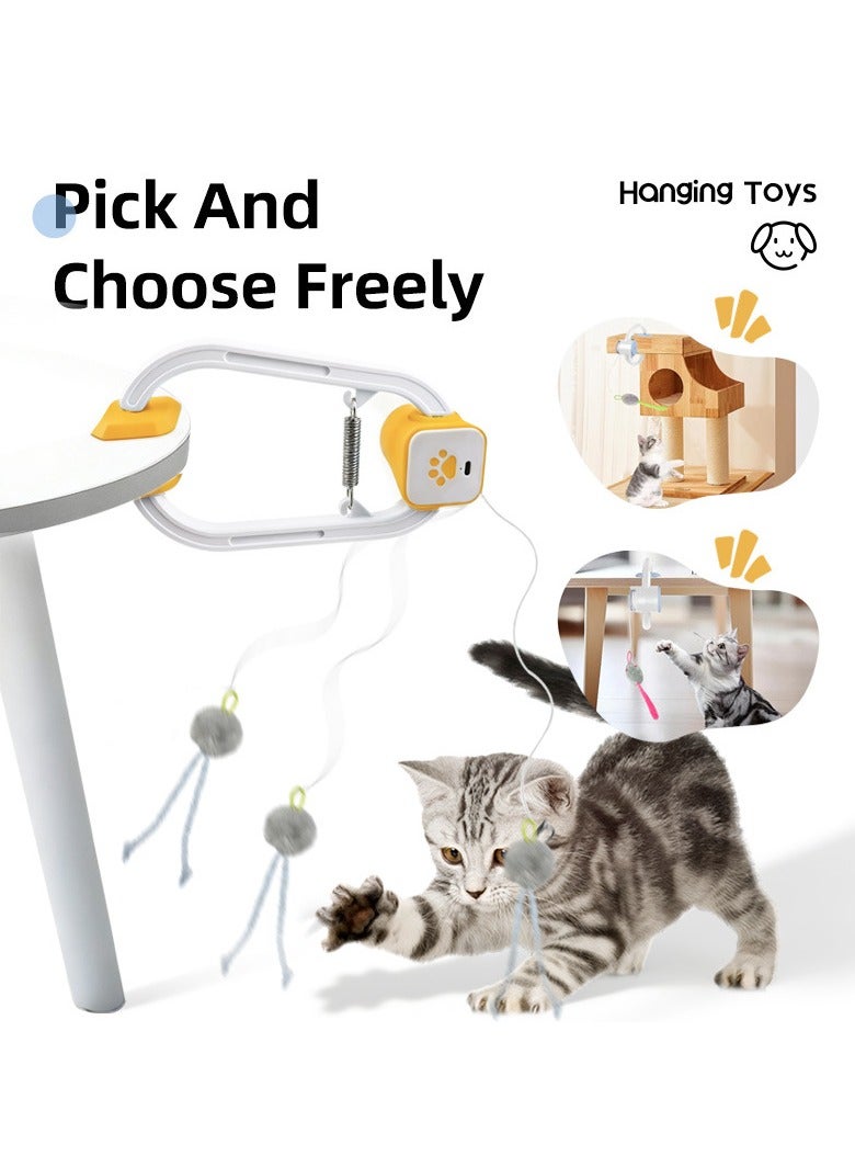 general Upgraded Dual-mode Electric Cat Teaser Remote Control Swing Rotating Pet Toy Door Clip Cat Interactive Entertainment Toy - Image 2