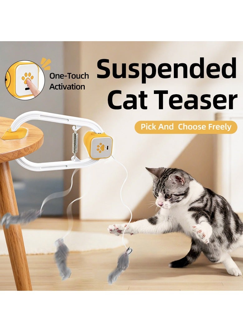 general Upgraded Dual-mode Electric Cat Teaser Remote Control Swing Rotating Pet Toy Door Clip Cat Interactive Entertainment Toy - Image 5