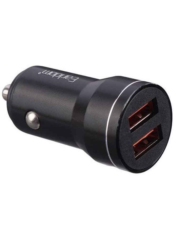 Earldom Earldom CC19M-Car Charger With Dual USB Ports Earldom Fast Charge 2.4A + Type-c Cable - Black  - Image 2