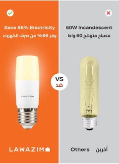 LAWAZIM 9W LED Stick E27 -4 Piece 3000K Warm White- Energy Saving 55W Equivalent Non-Dimmable Lightbulbs with 720 Lumens and a Lifespan of 15,000 Hours - for Wall Sconces, Desk Lamps, and Garage Use  - Image 5