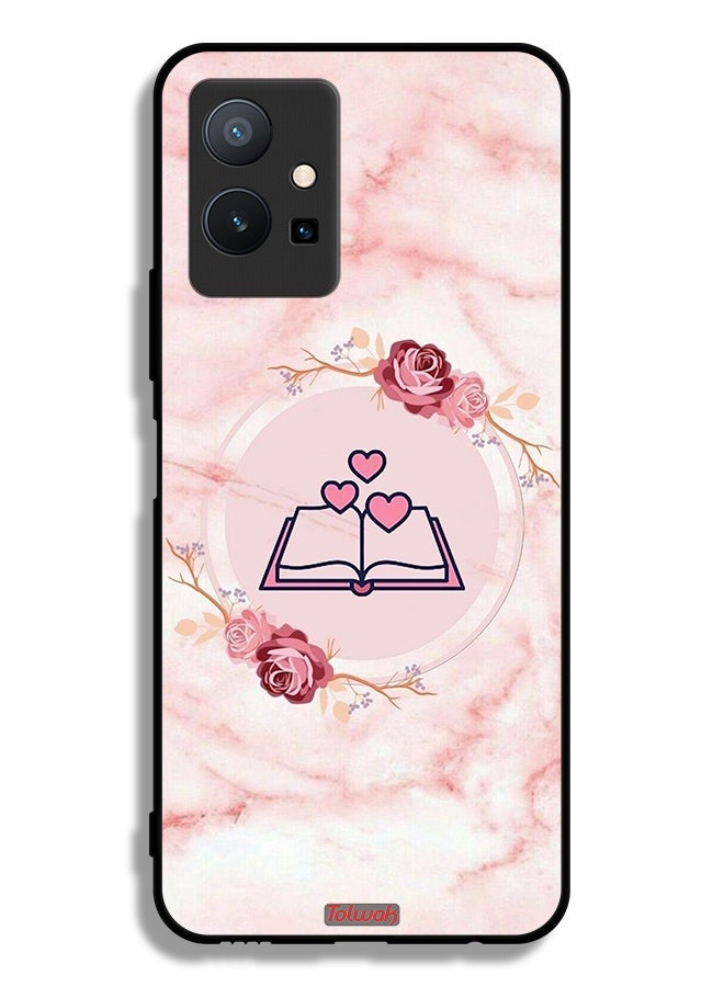 Tolwak Vivo Y75 5G Protective Case Cover Three Hearts On Book Artwork - Image 2